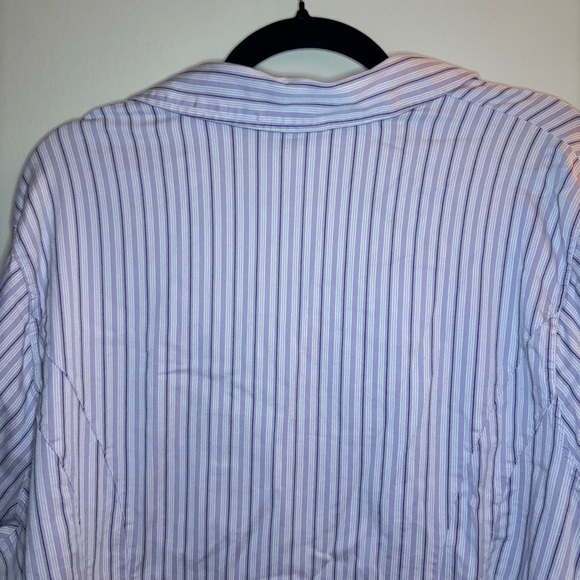 Merona Women’s Purple & White Striped Button-Down Shirt Size 26W - Picture 7 of 8